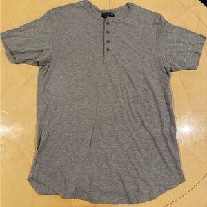 Goodlife Men's Gray Short Sleeve Henley Lg